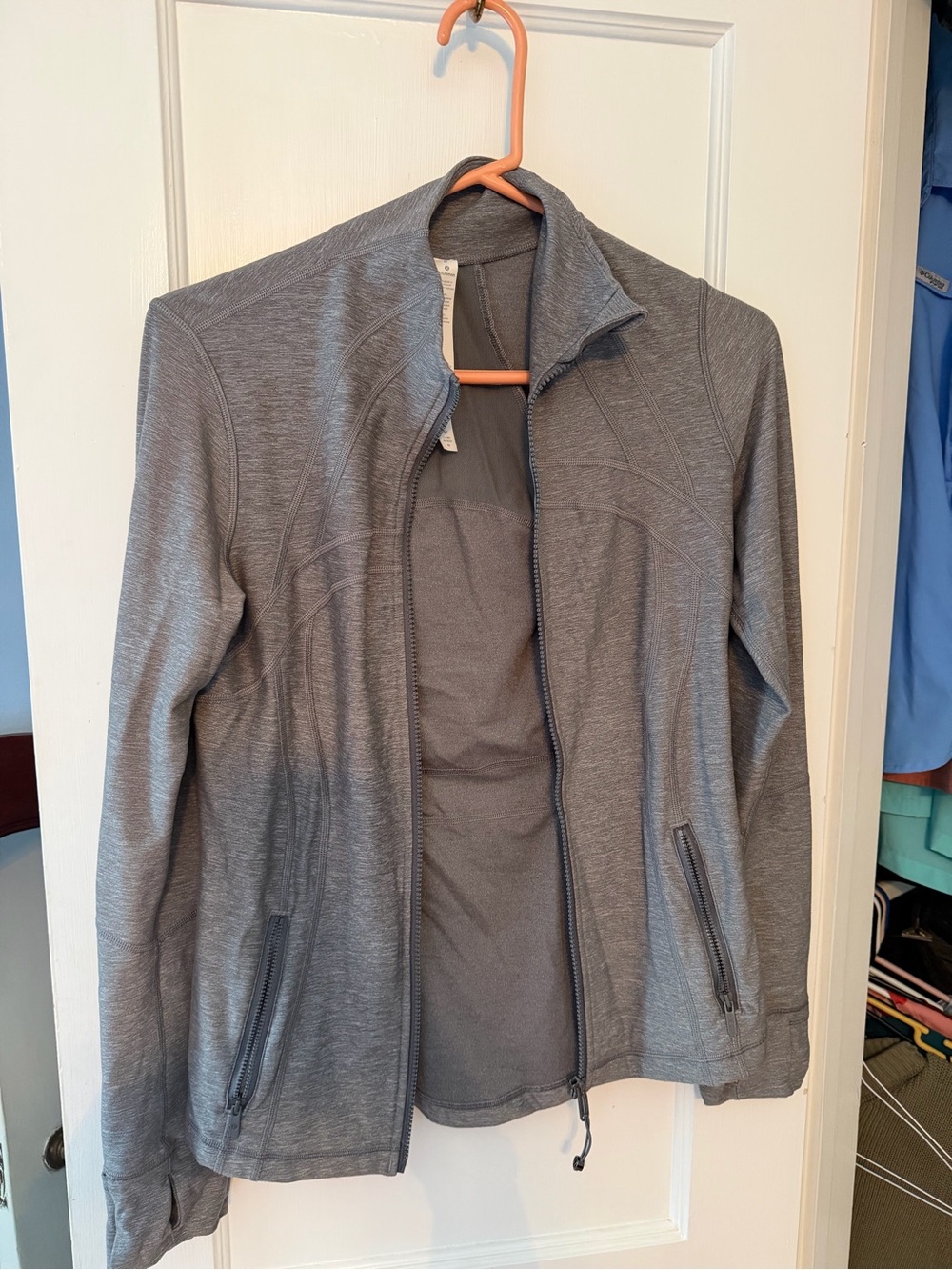 lululemon athletica Women's Heather Gray Lightweight Zip Jacket